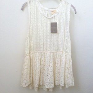 NEW Anthropologie Meadow Rue Lace Top